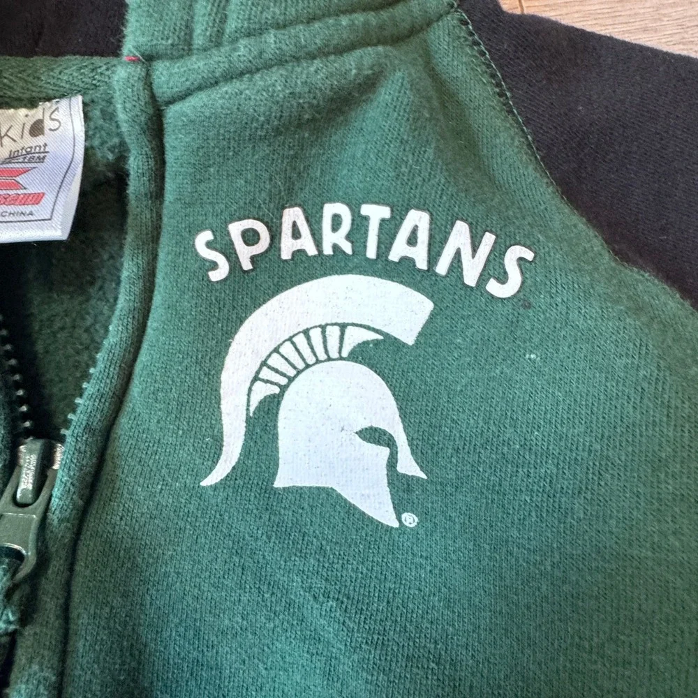 Colosseum Michigan State Spartans Infant Full Zip Hoodie Green Black 12-18M